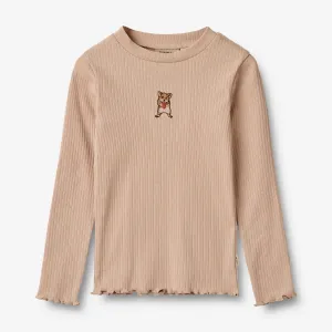T-Shirt L/S Louann - moonlight rose Wheat