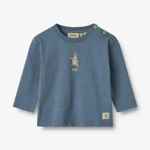 T-Shirt L/S Ray - bering sea Wheat