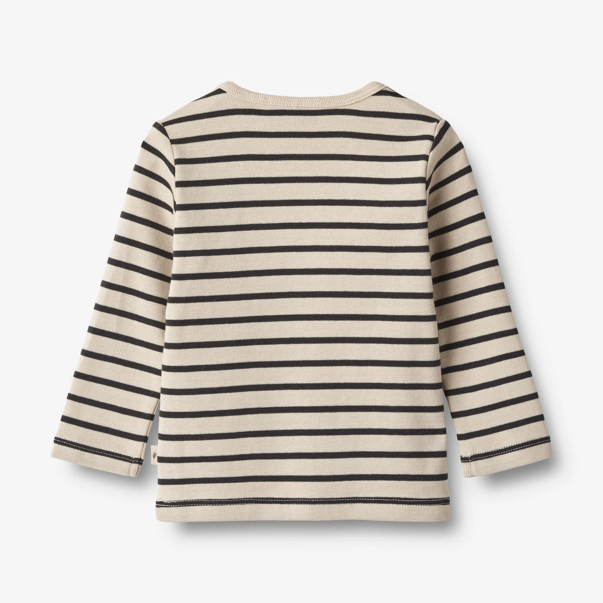 T-Shirt L/S Stig - navy stripe Wheat