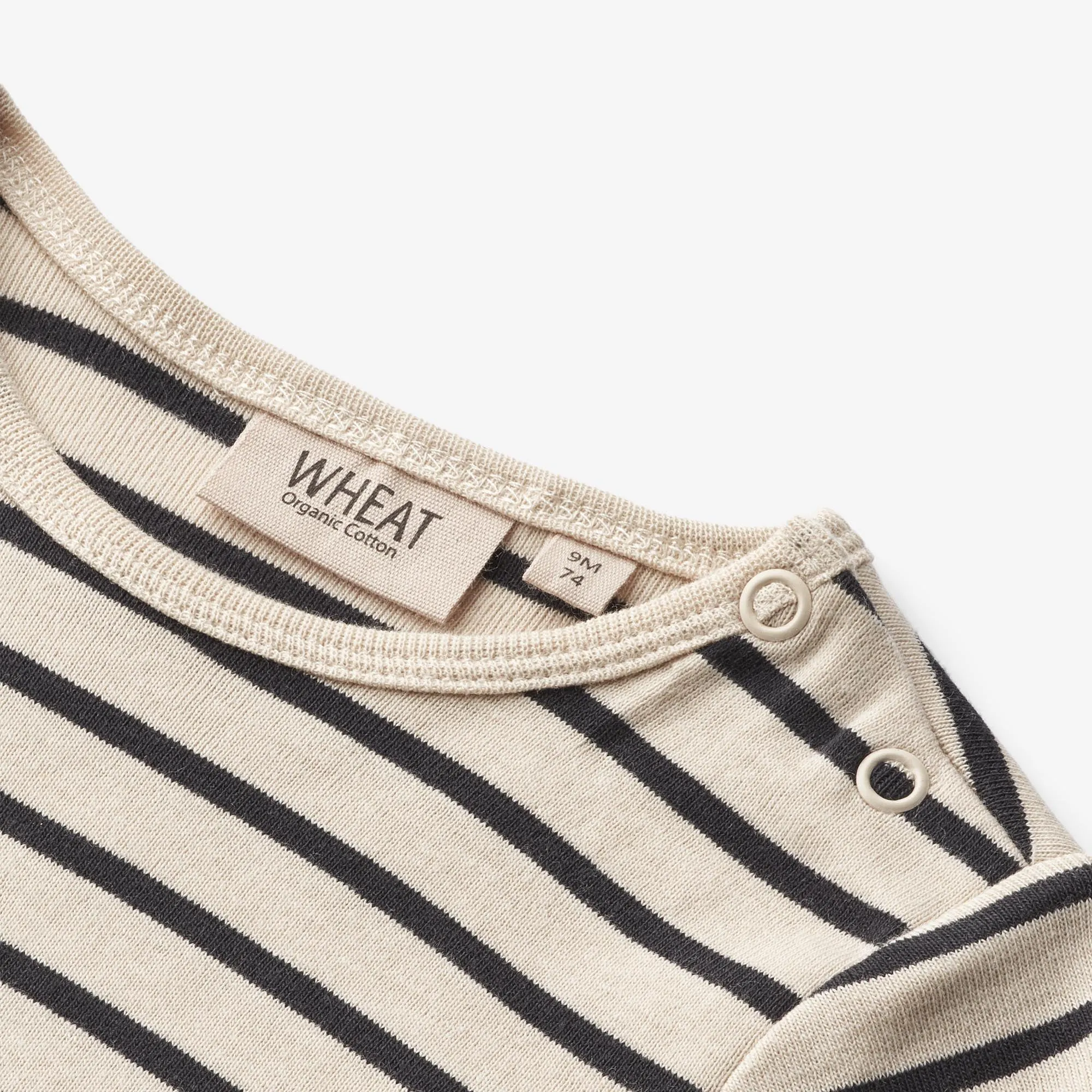 T-Shirt L/S Stig - navy stripe Wheat