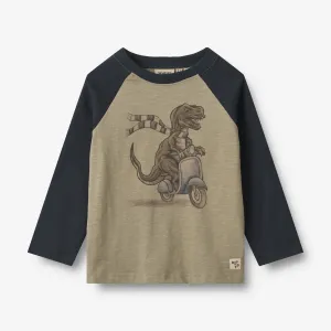 T-Shirt L/S Torbjørn - dry sage Wheat