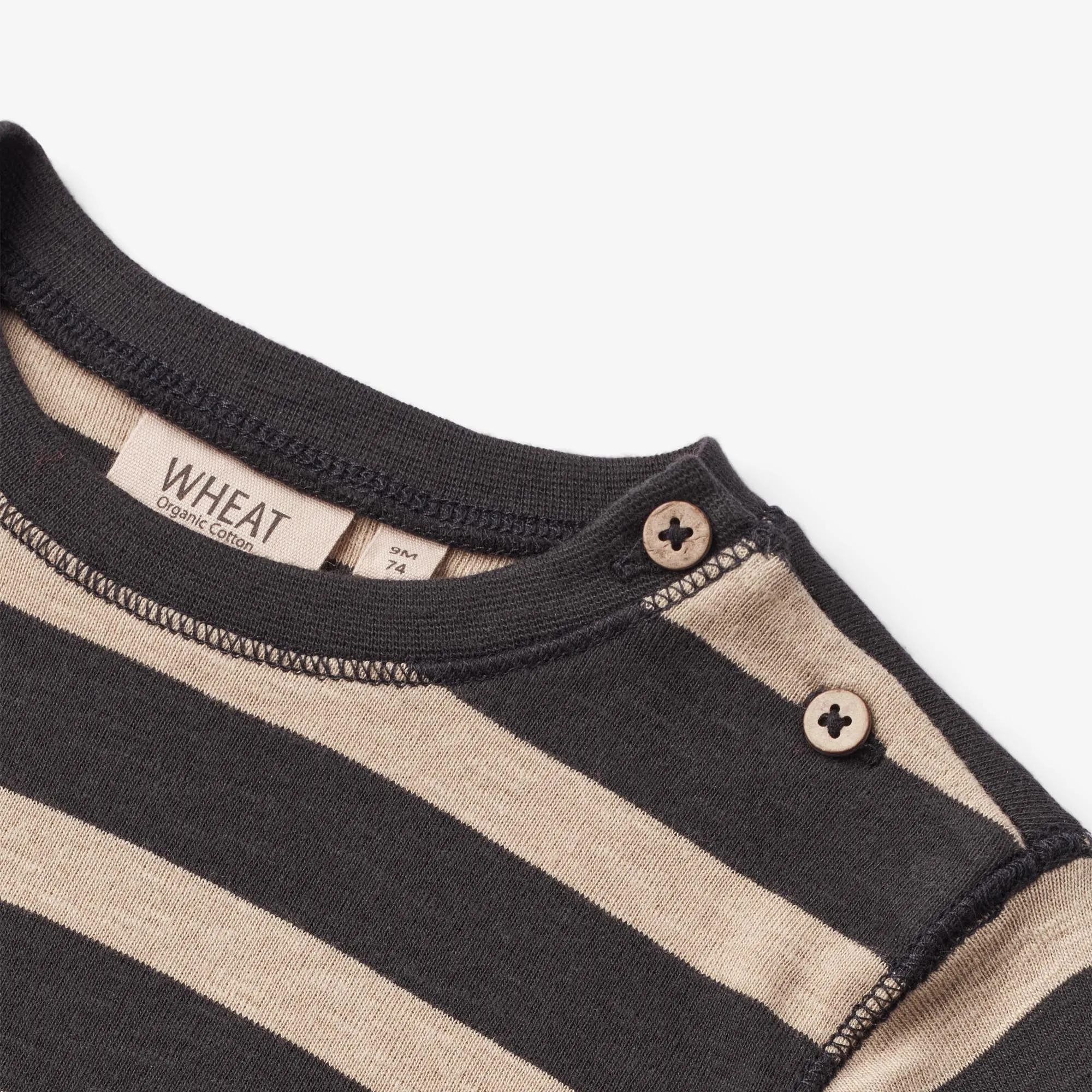 T-Shirt Nohr | Baby - dark stripe Wheat