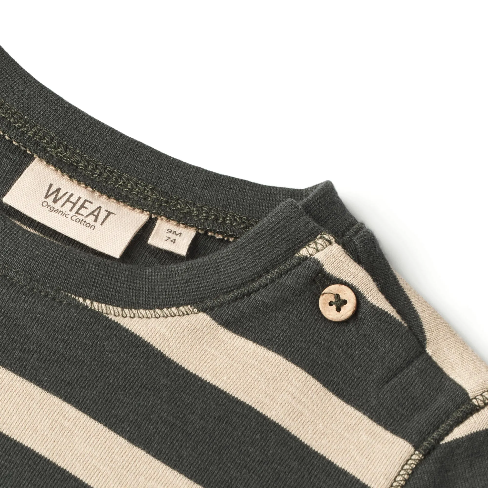 T-Shirt Nohr | Baby - dark stripe Wheat