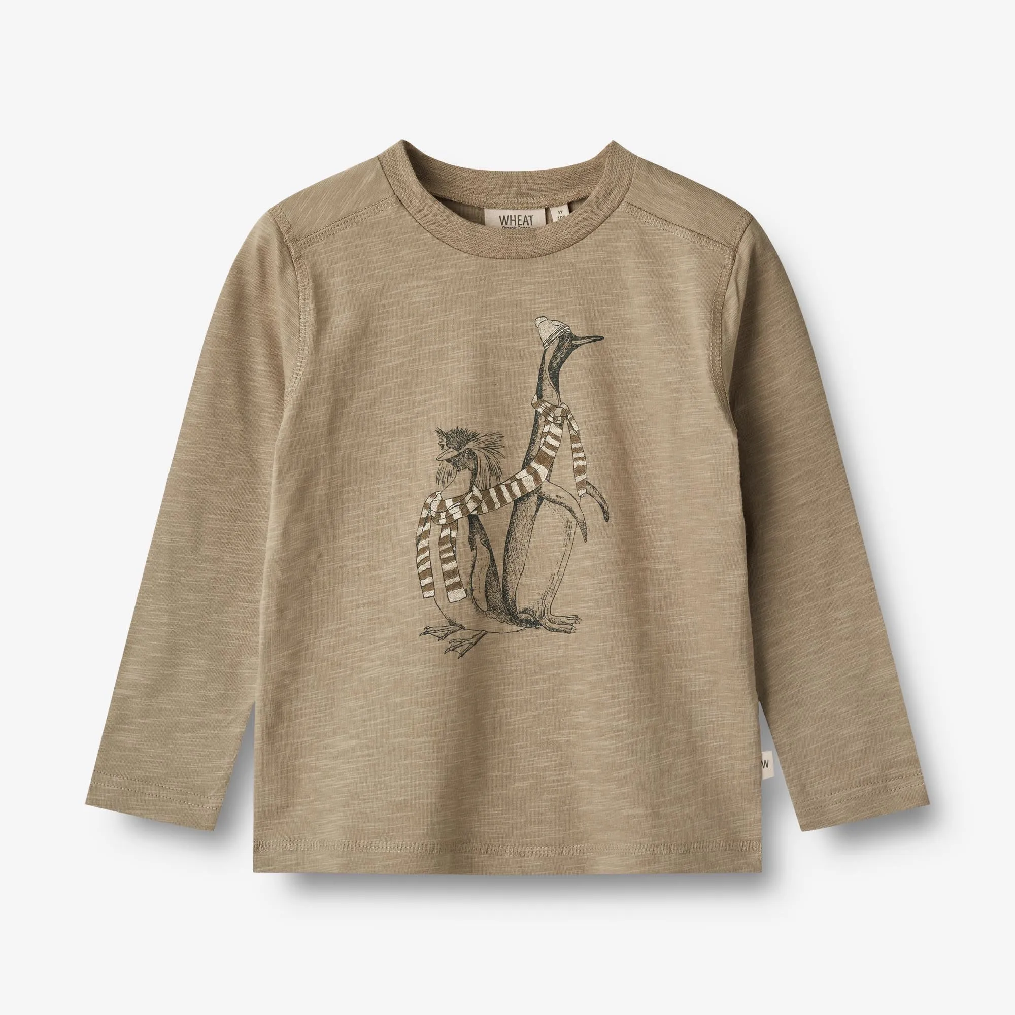 T-Shirt Penguin Friends - beige stone Wheat