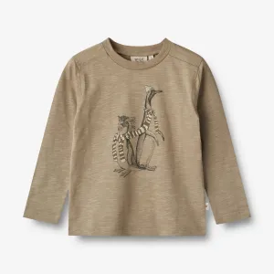 T-Shirt Penguin Friends - beige stone Wheat