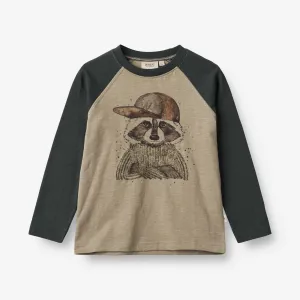 T-Shirt Raccoon - beige stone Wheat