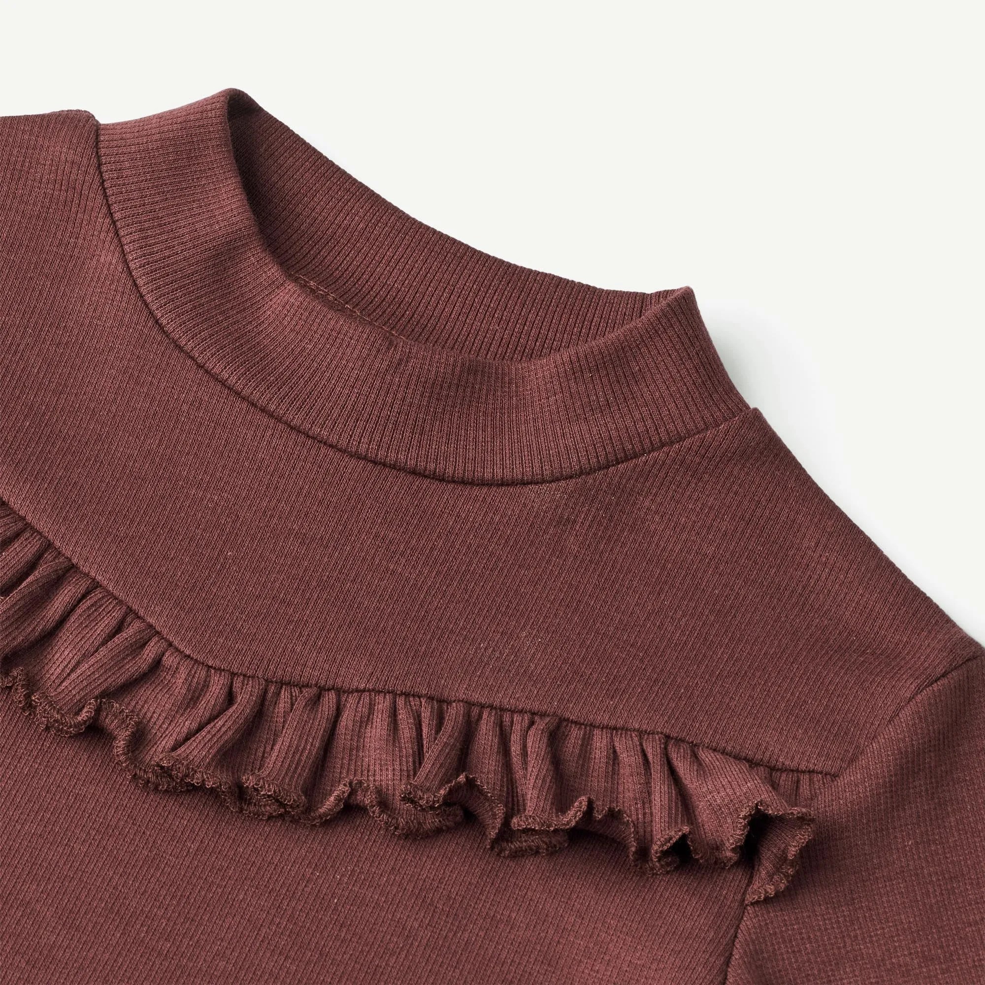 T-Shirt Rib LS Rosetta - aubergine Wheat