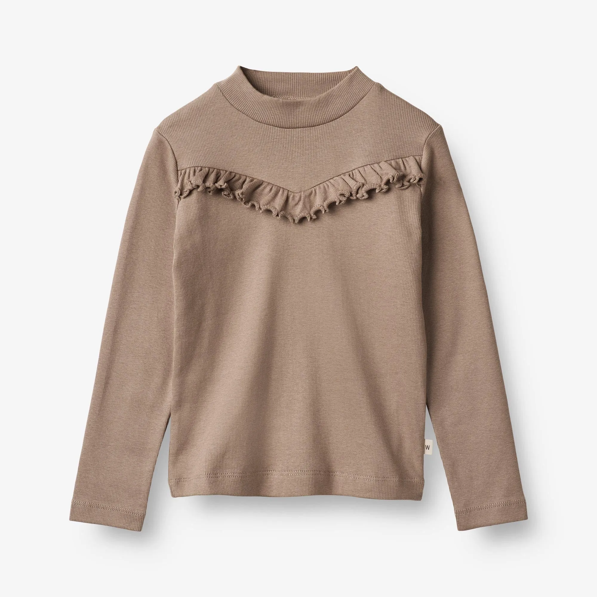 T-Shirt Rib LS Rosetta - soft brown Wheat