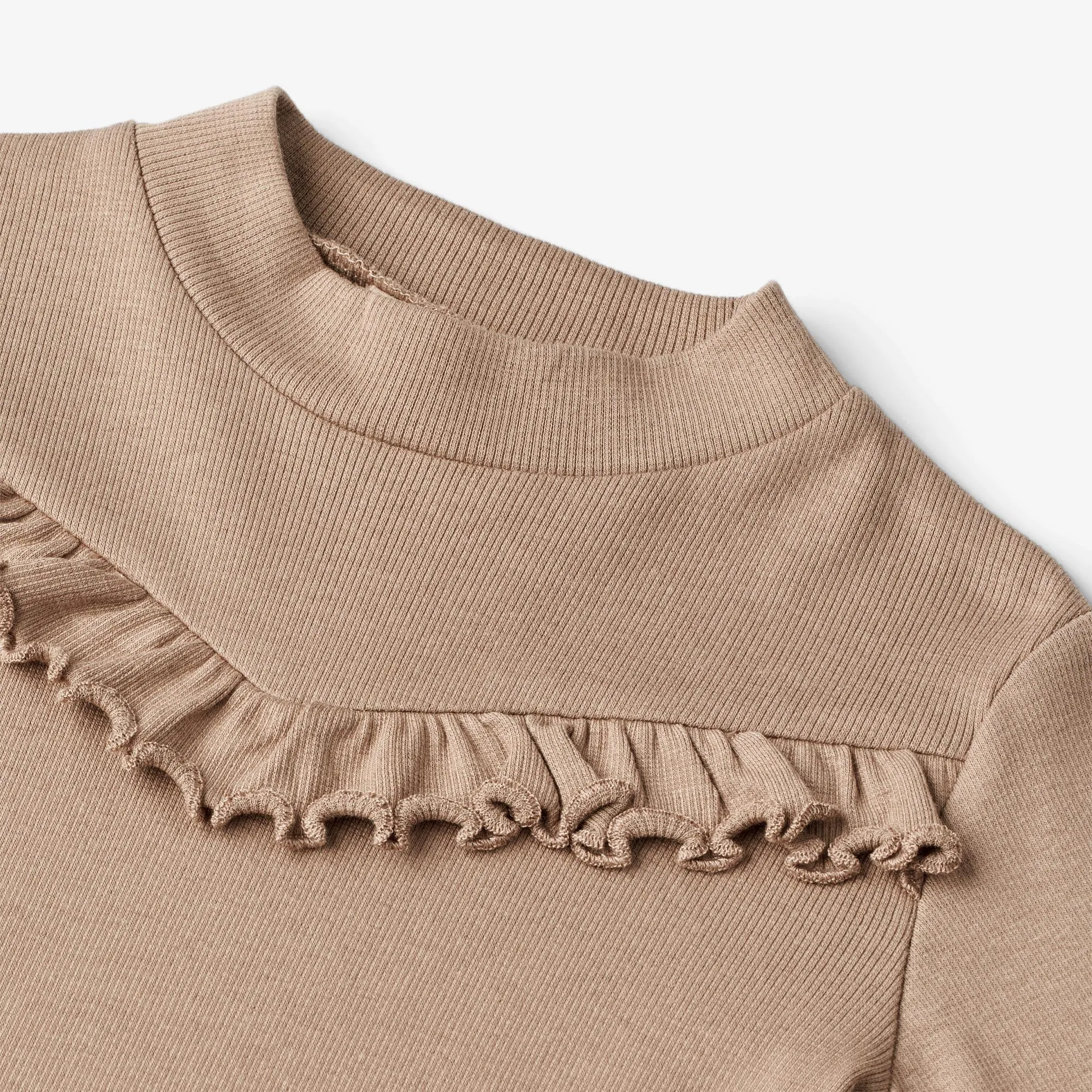 T-Shirt Rib LS Rosetta - soft brown Wheat