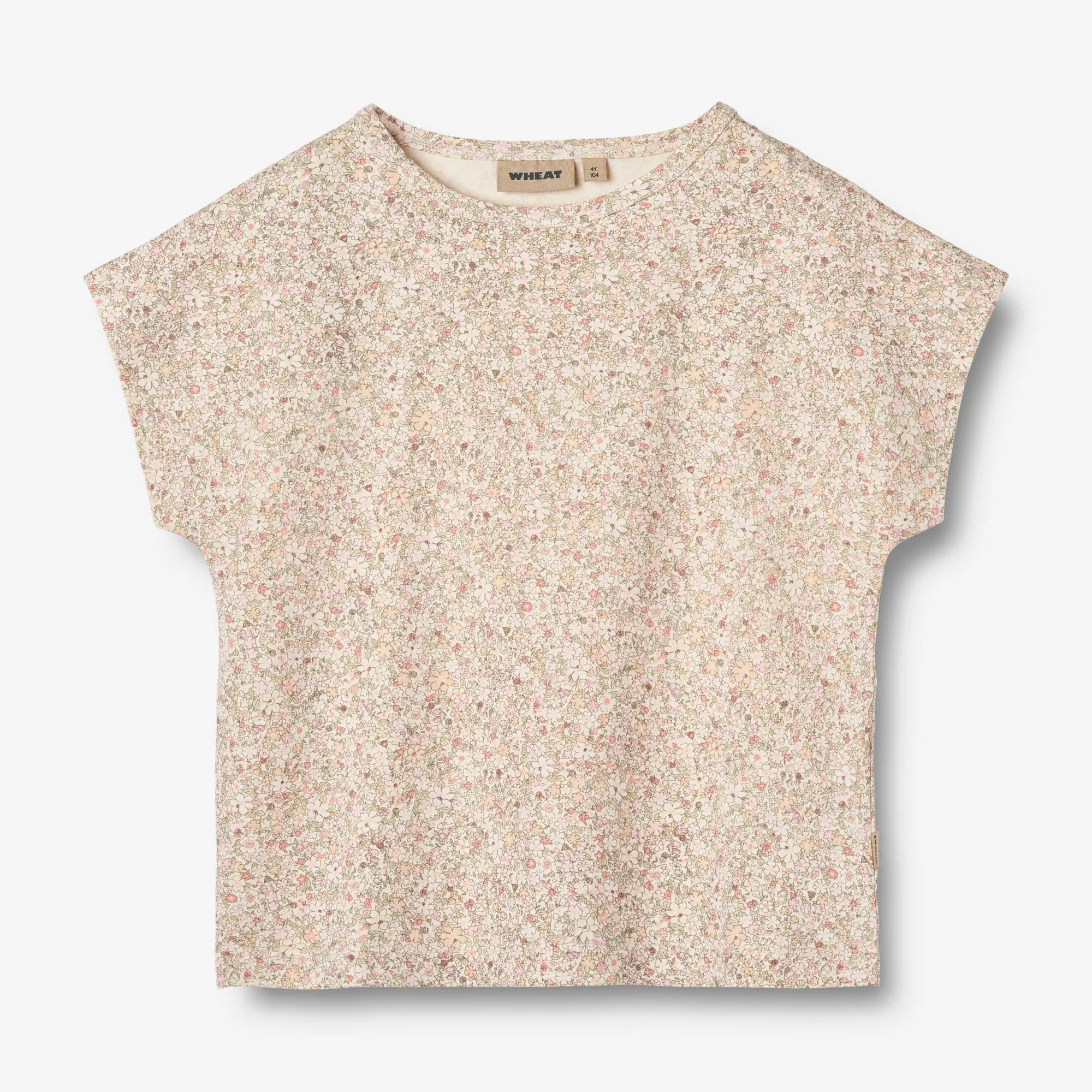 T-Shirt S/S Bette - cream flower meadow Wheat