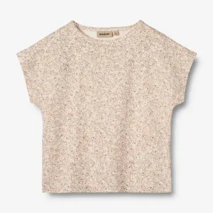 T-Shirt S/S Bette - cream flower meadow Wheat