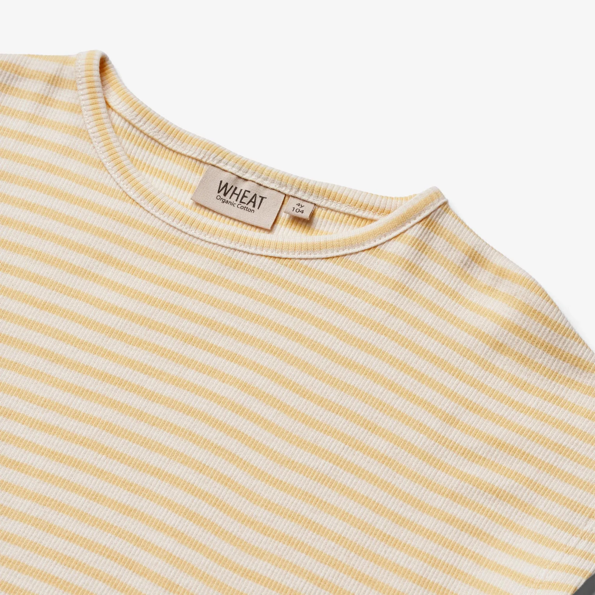 T-Shirt S/S Bette - pale apricot stripe Wheat