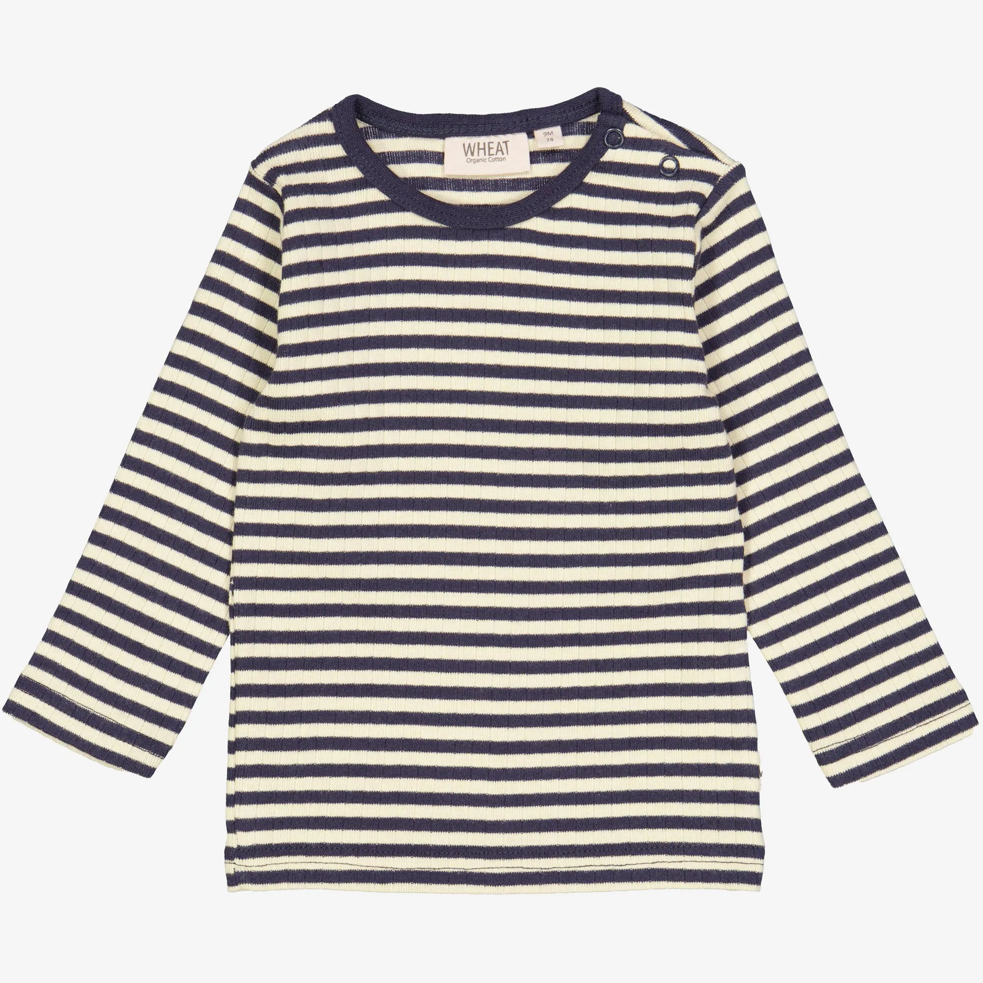 T-Shirt Striped LS | Baby - midnight stripe Wheat
