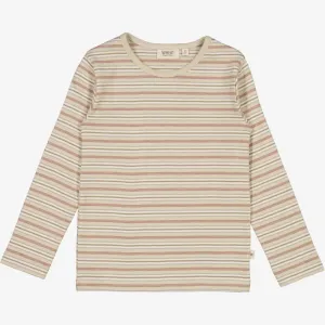 T-Shirt Striped LS - dusty stripe Wheat