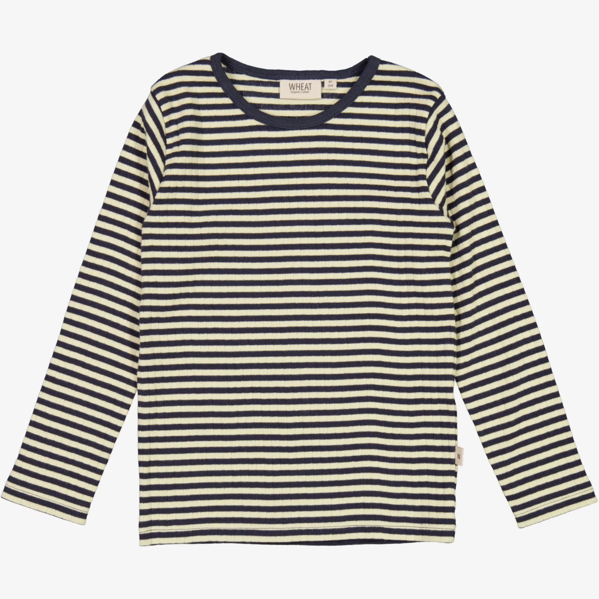 T-Shirt Striped LS - midnight stripe Wheat