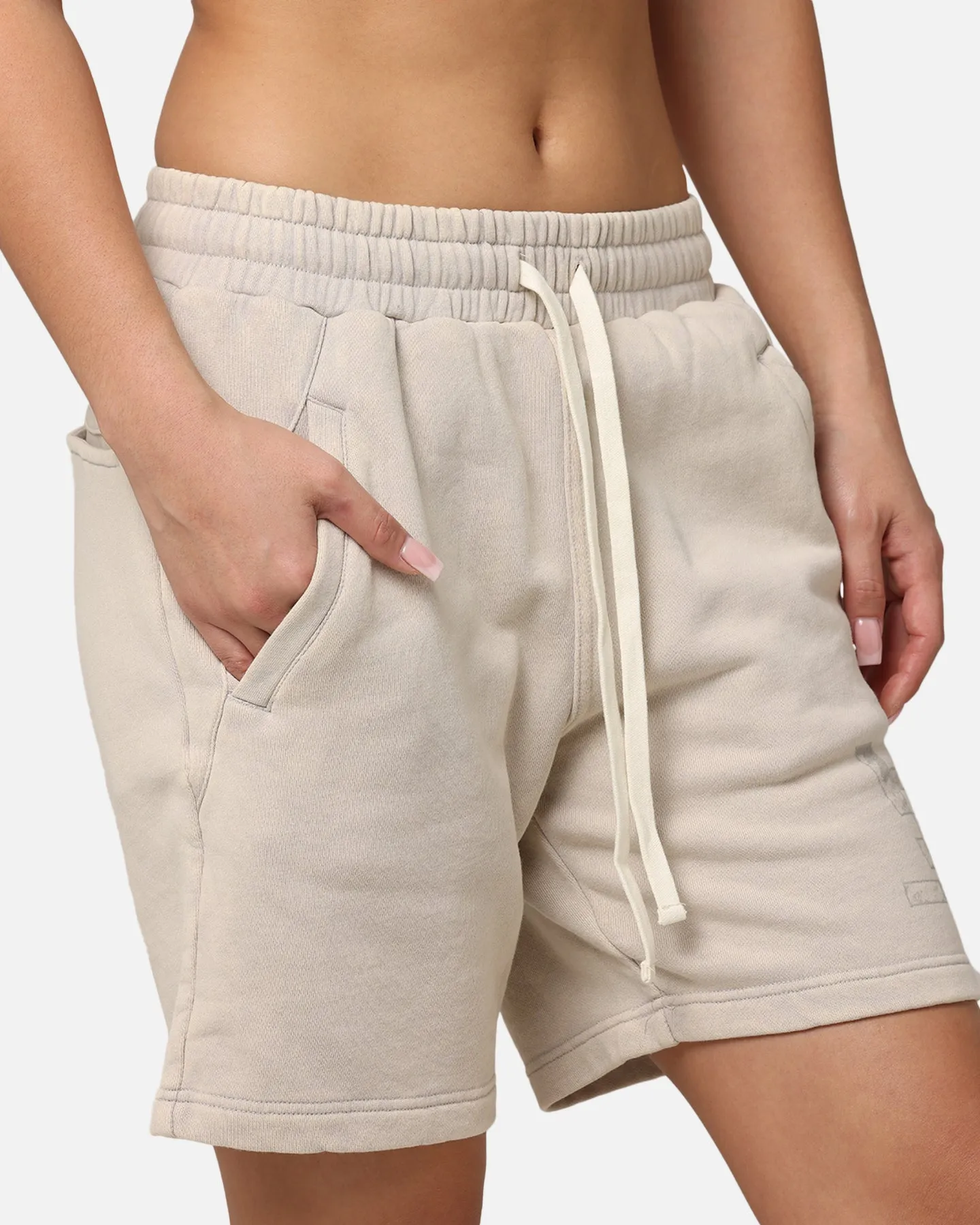 The Anti Order Hyphen Sweat Shorts Washed Stone
