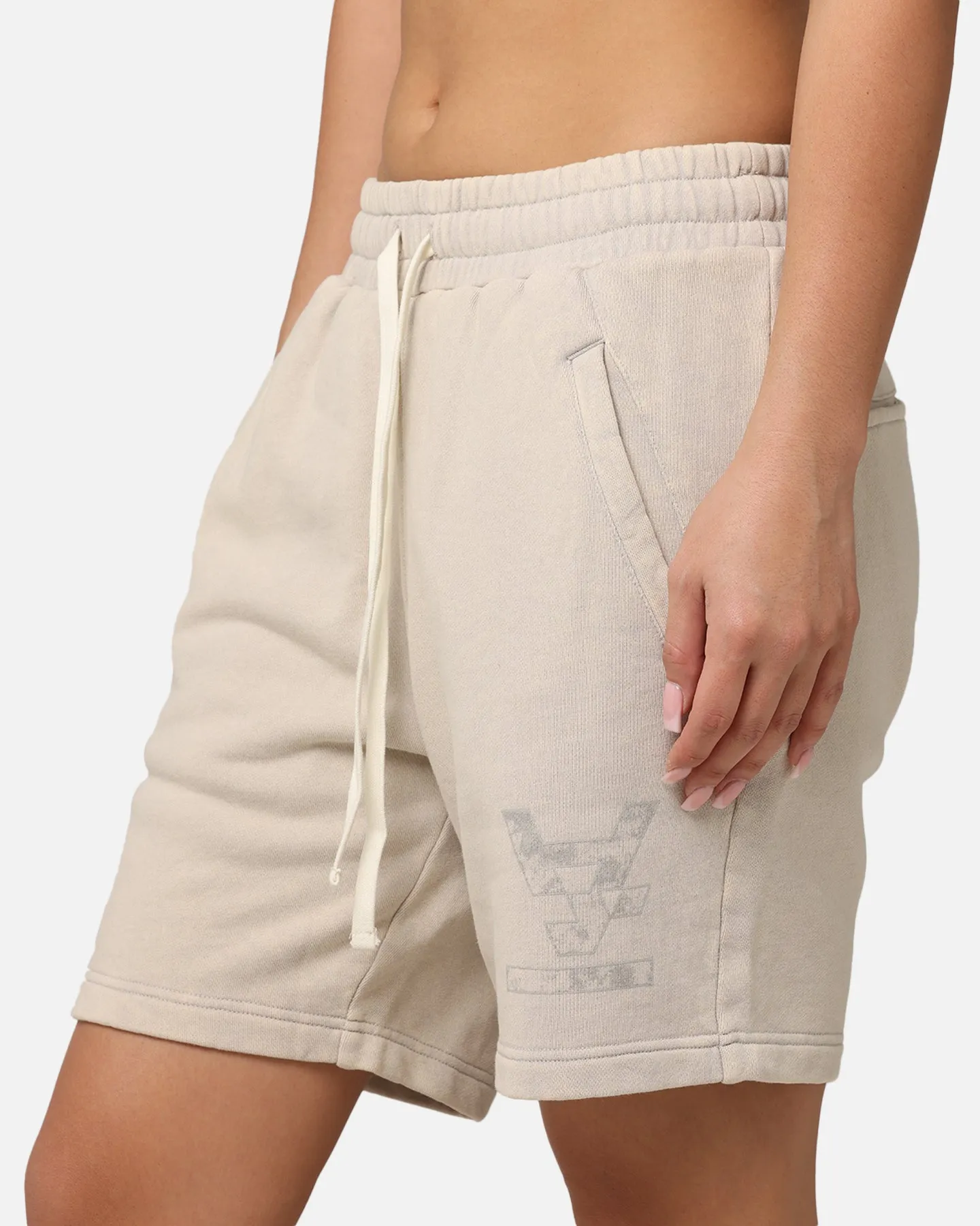 The Anti Order Hyphen Sweat Shorts Washed Stone