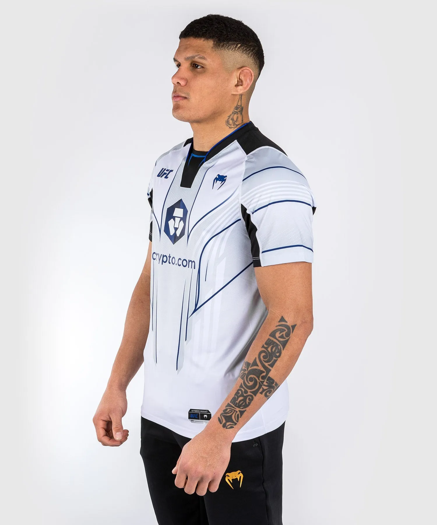 UFC Venum Personalized Authentic Fight Night 2.0 Kit by Venum Men's Walkout Jersey - Midnight Edition - Ice