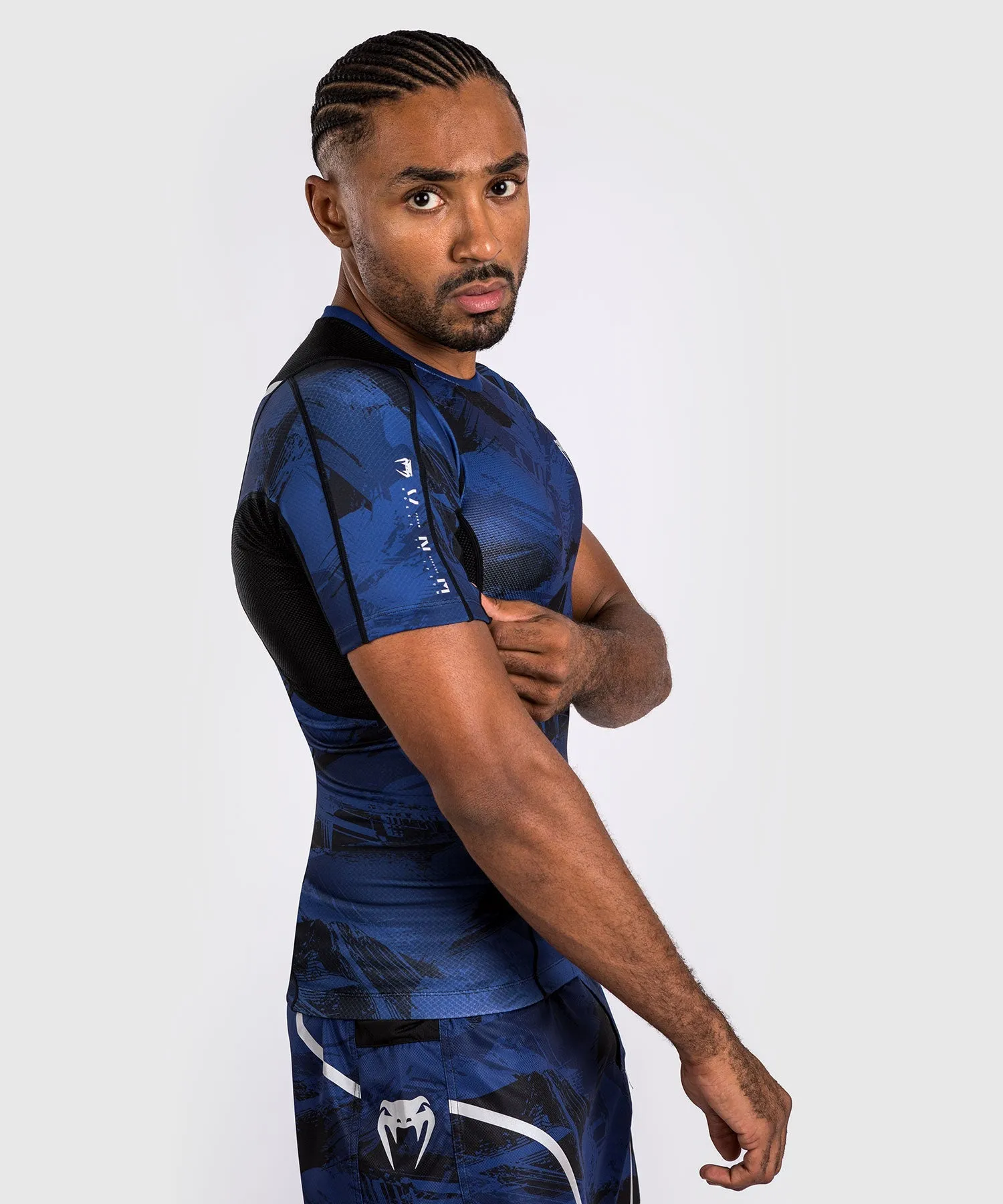 Venum Electron 3.0  Short Sleeve Rashguard - Navy