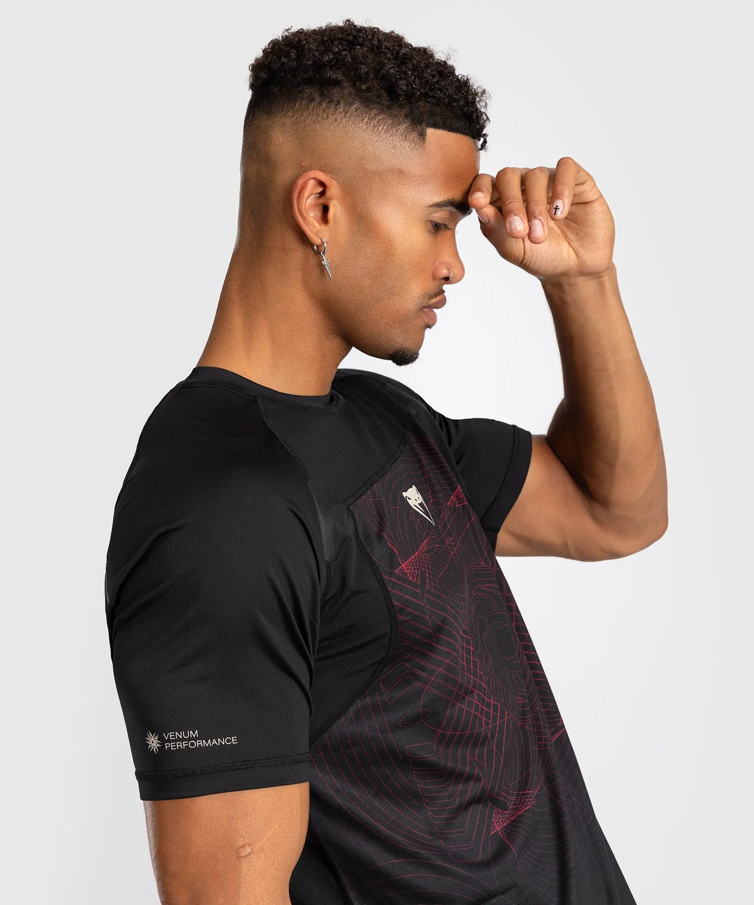Venum G-Fit Air Men's Dry-Tech T-Shirt - Deep Black / Fire Red