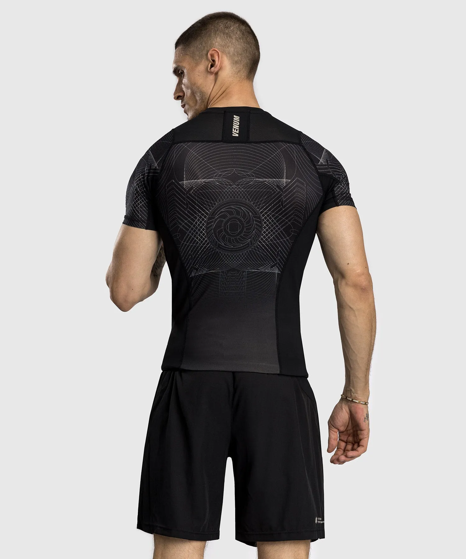 Venum G-Fit Air Men's Short Sleeve Rashguard - Deep Black/Desert Sand