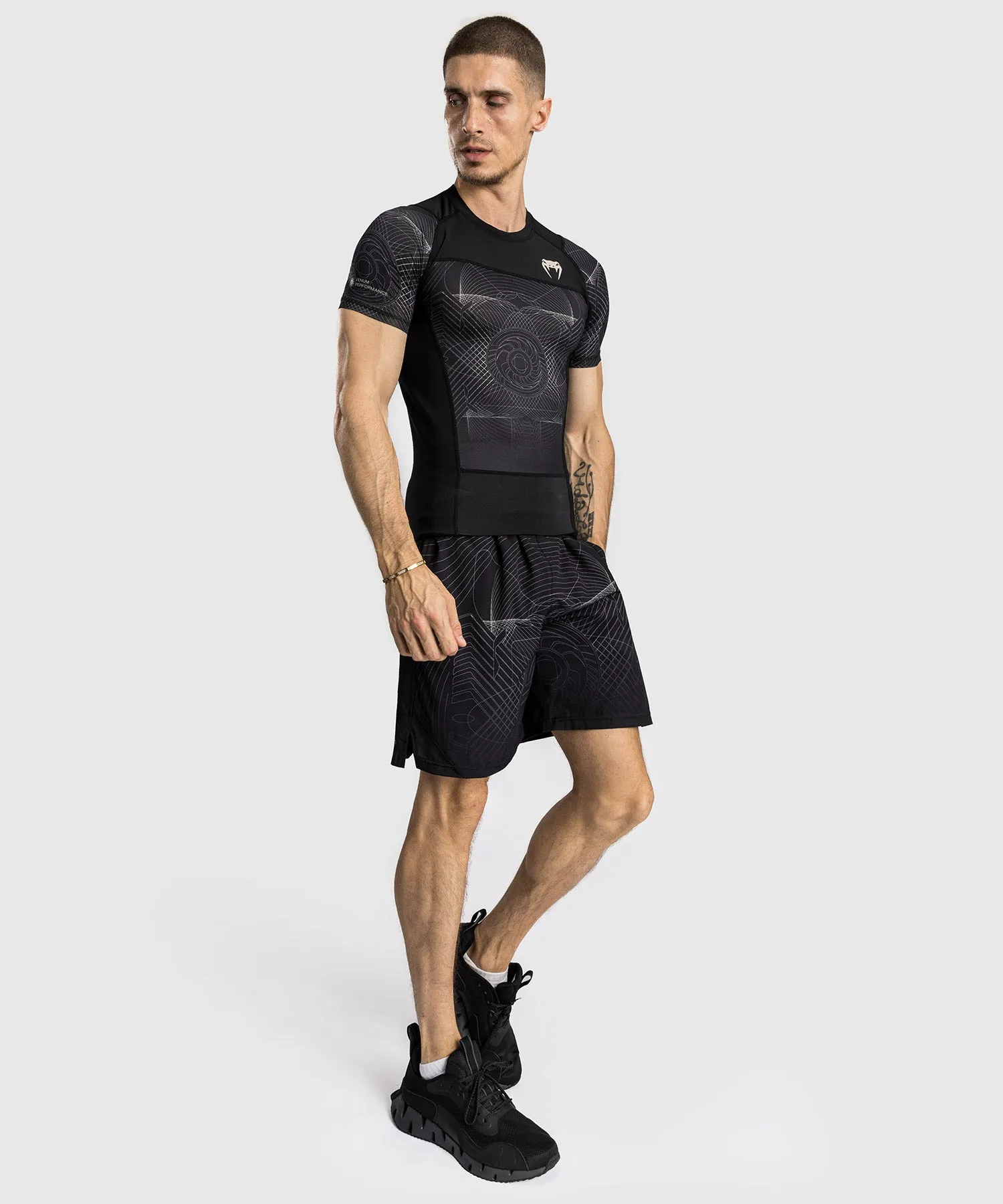 Venum G-Fit Air Men's Short Sleeve Rashguard - Deep Black/Desert Sand