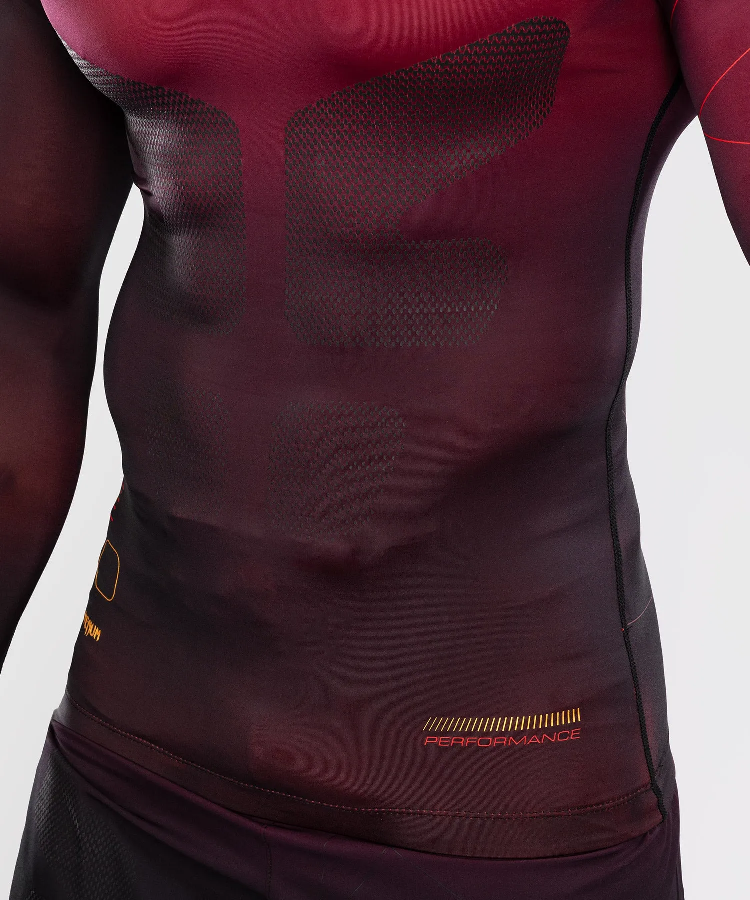 Venum Tactical XT Men's Long Sleeve Rashguard - Black/Burgundy/Gold