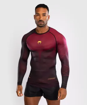 Venum Tactical XT Men's Long Sleeve Rashguard - Black/Burgundy/Gold