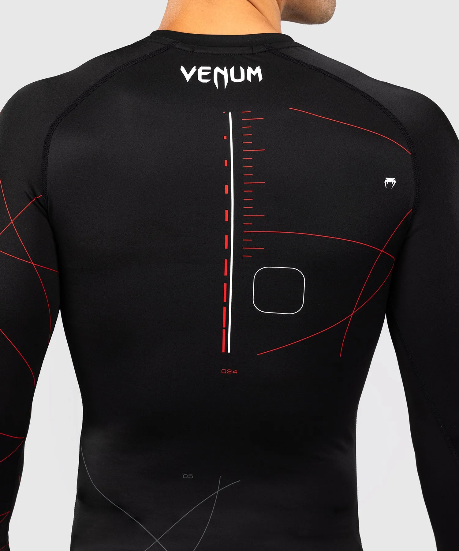 Venum Tactical XT Men's Long Sleeve Rashguard - Black/Fire Red