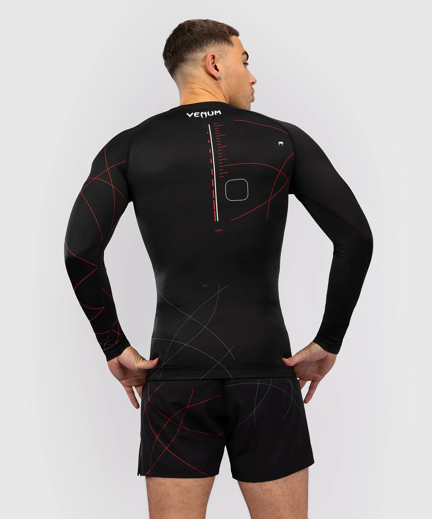 Venum Tactical XT Men's Long Sleeve Rashguard - Black/Fire Red