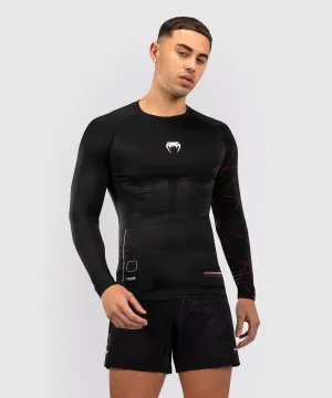 Venum Tactical XT Men's Long Sleeve Rashguard - Black/Fire Red