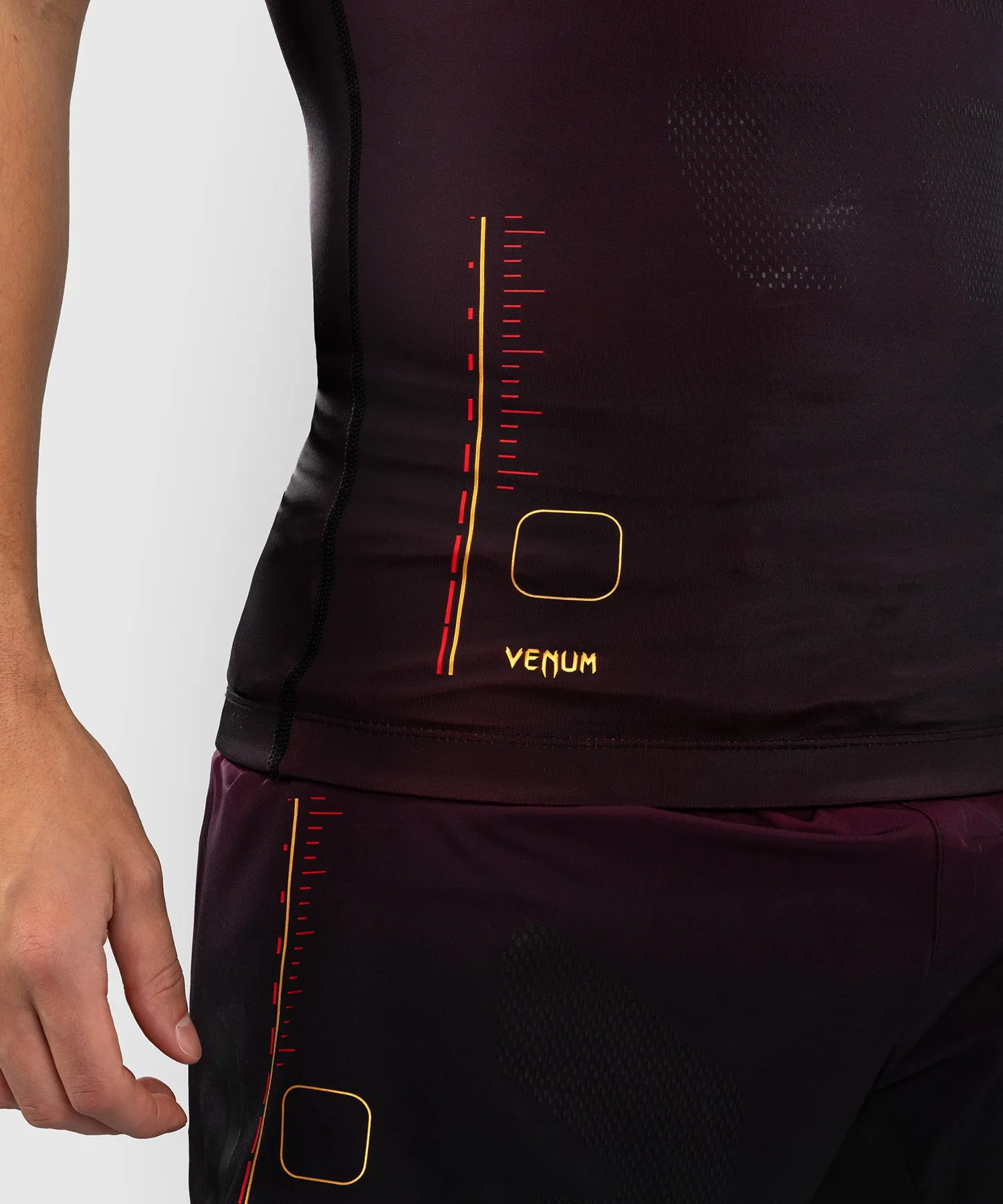 Venum Tactical XT Sleeveless Rashguard - Black/Burgundy/Gold