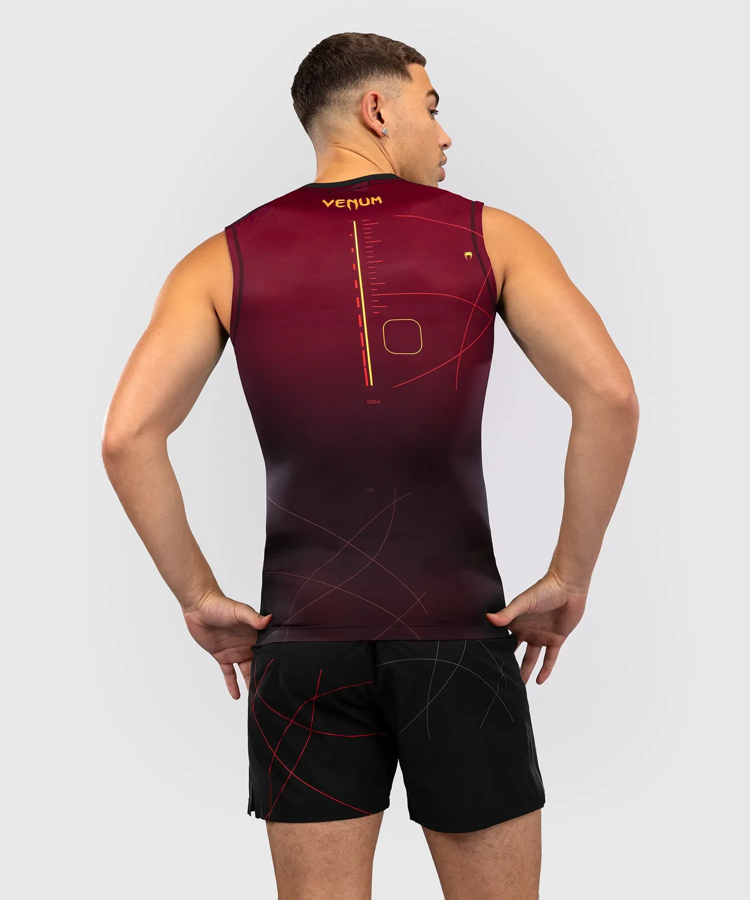 Venum Tactical XT Sleeveless Rashguard - Black/Burgundy/Gold