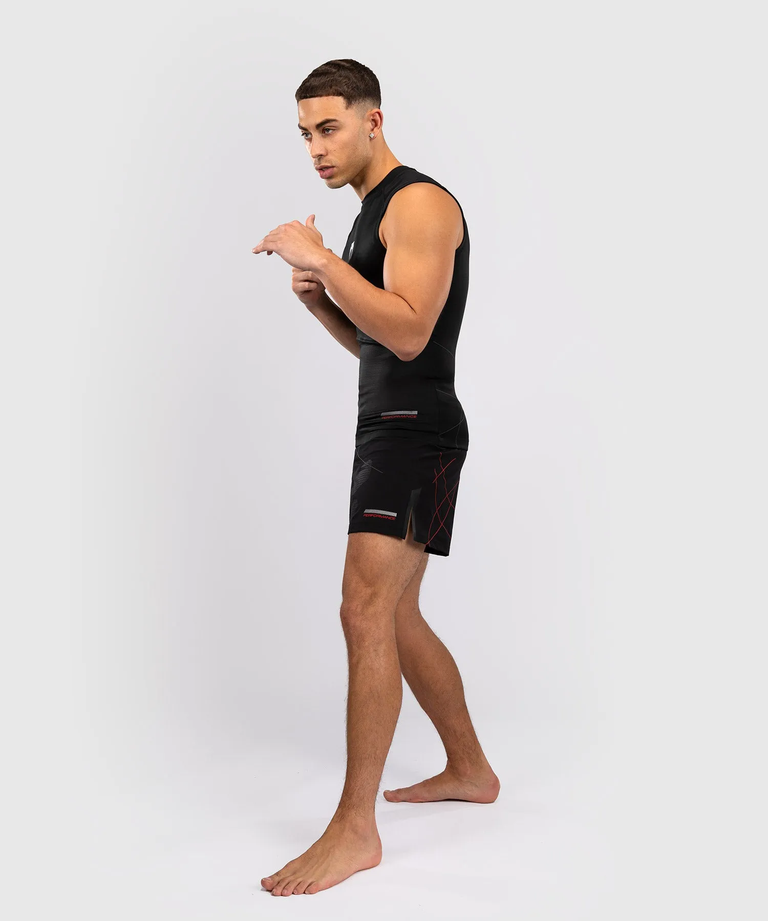 Venum Tactical XT Sleeveless Rashguard - Black/Fire Red