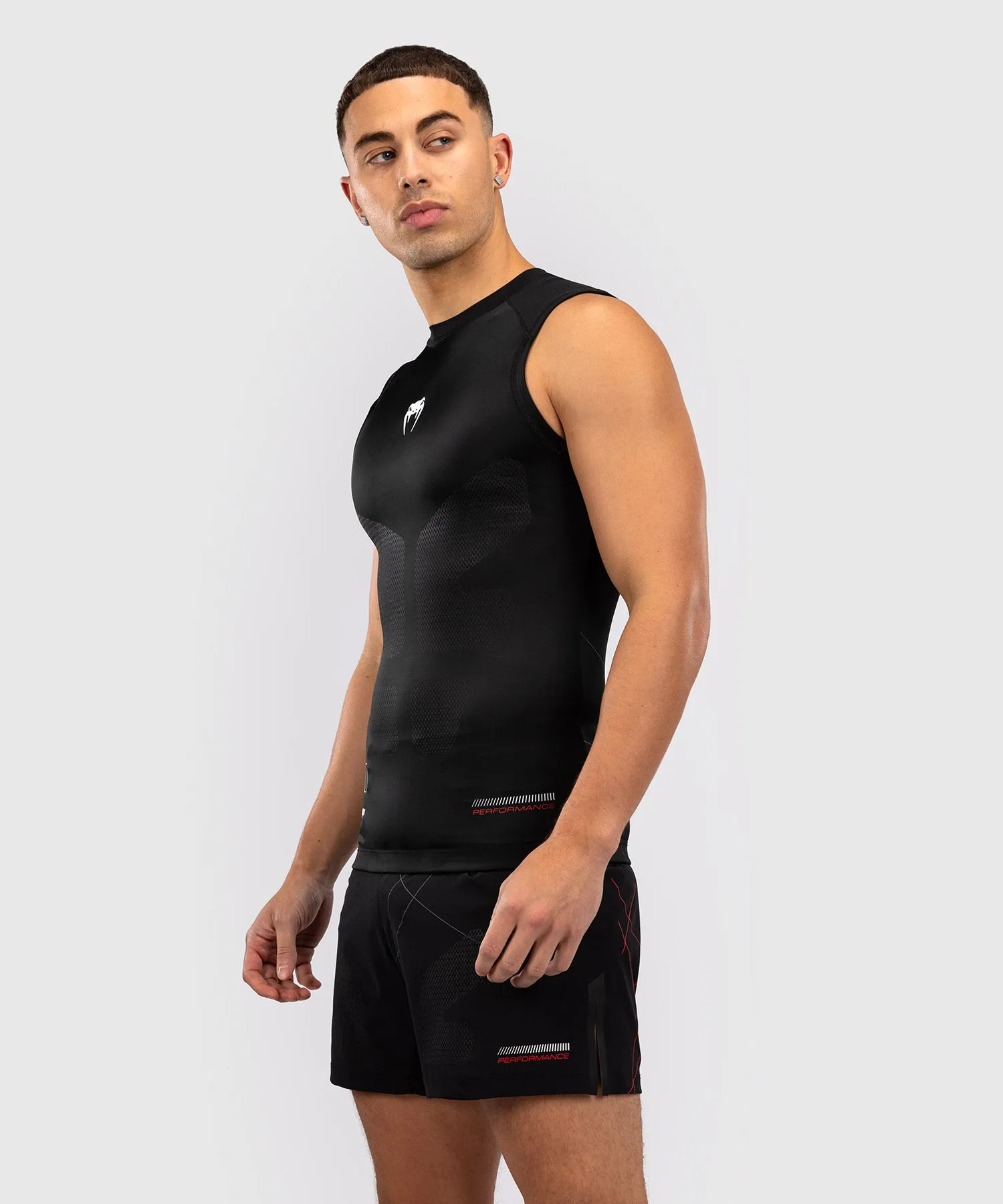 Venum Tactical XT Sleeveless Rashguard - Black/Fire Red
