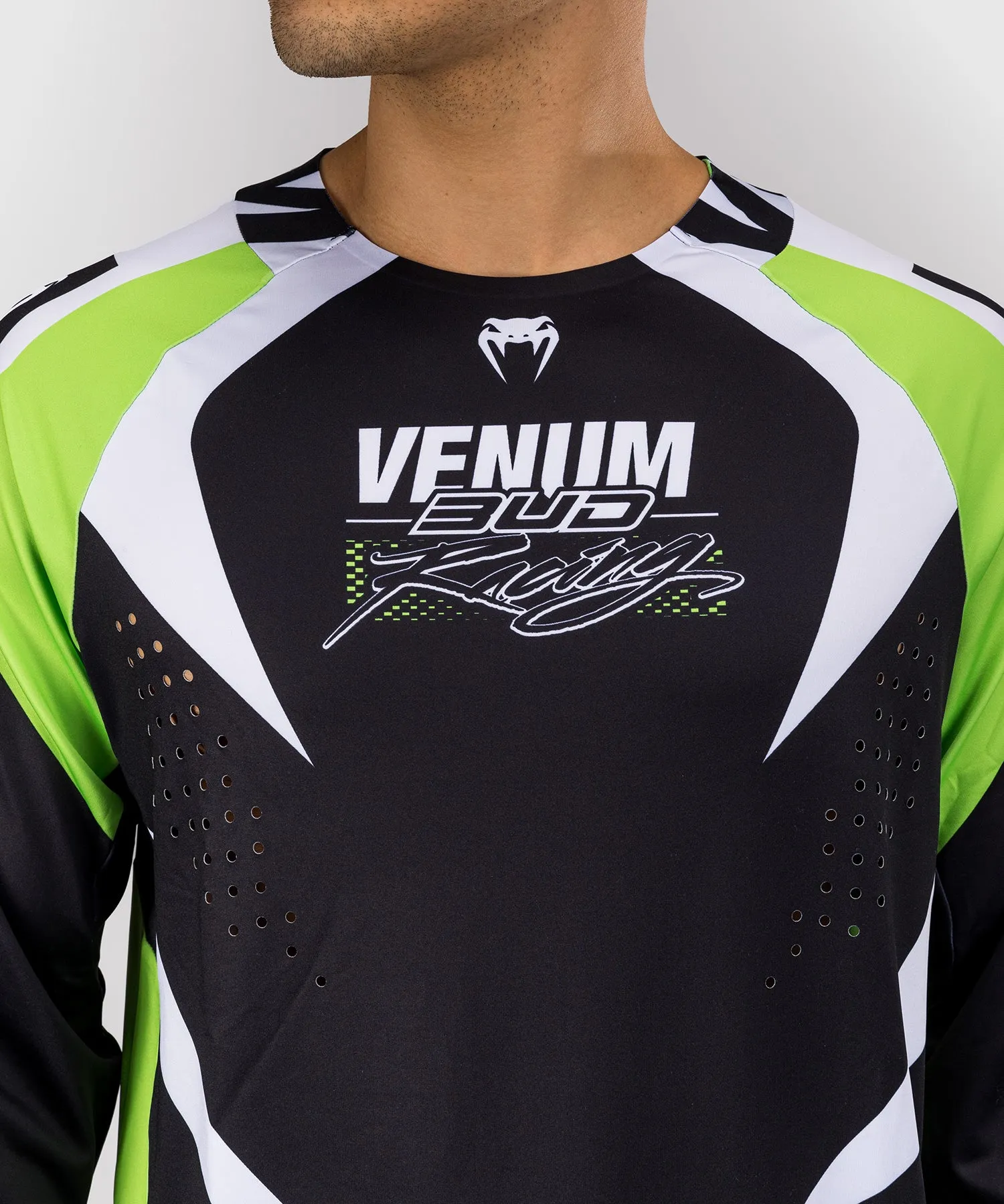 Venum x Bud Racing Men’s Dry-Tech T-Shirt - Black/White/Lime Green
