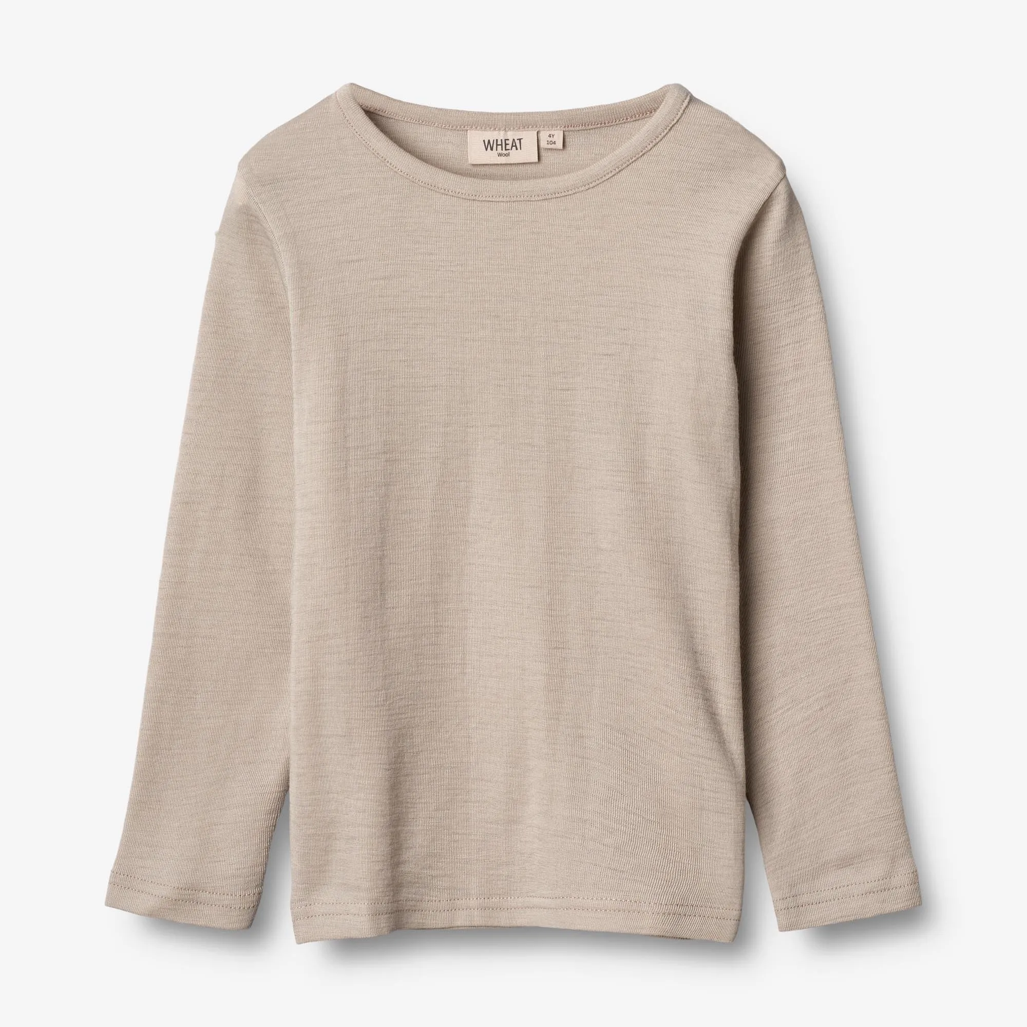 Wool T-Shirt LS - soft beige Wheat