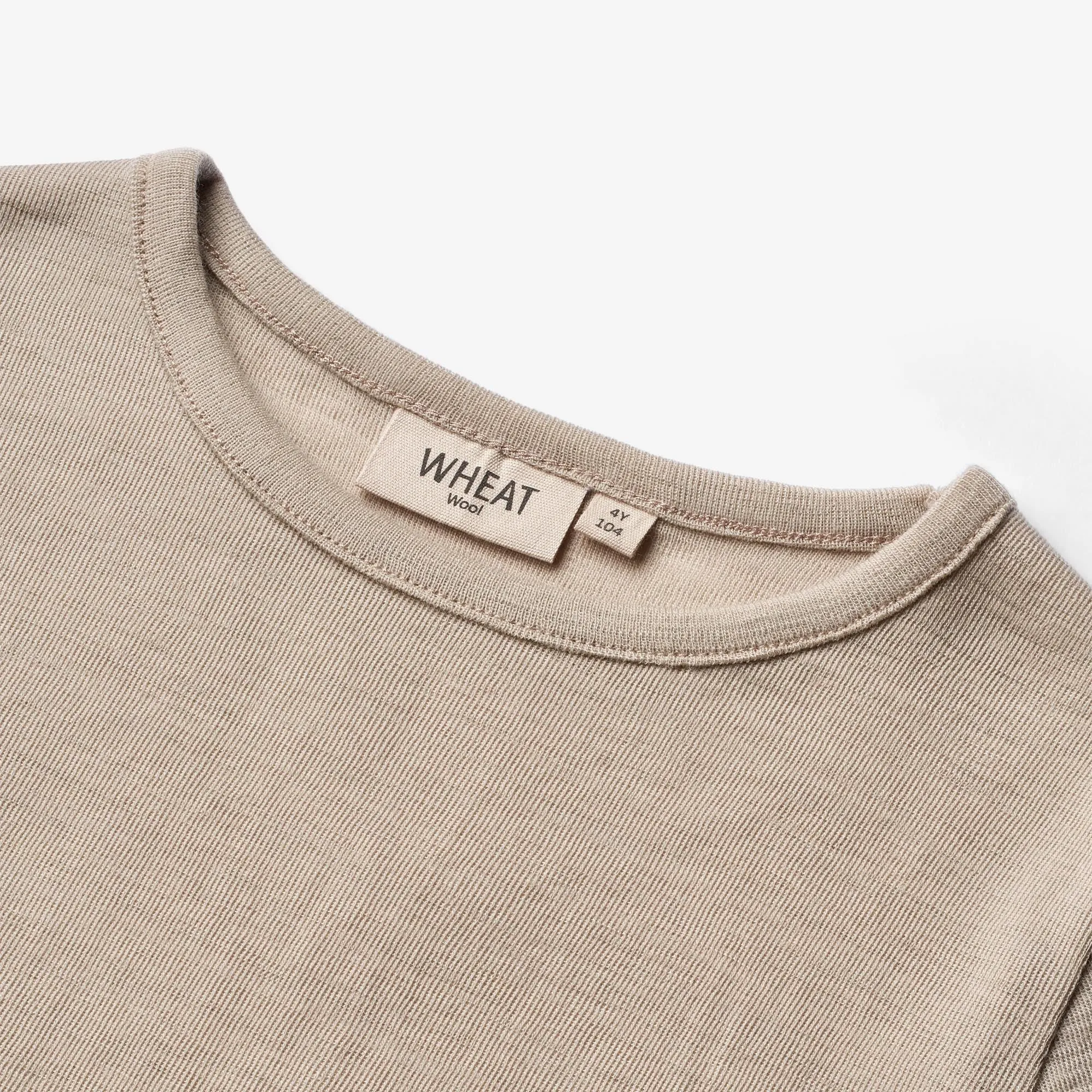 Wool T-Shirt LS - soft beige Wheat